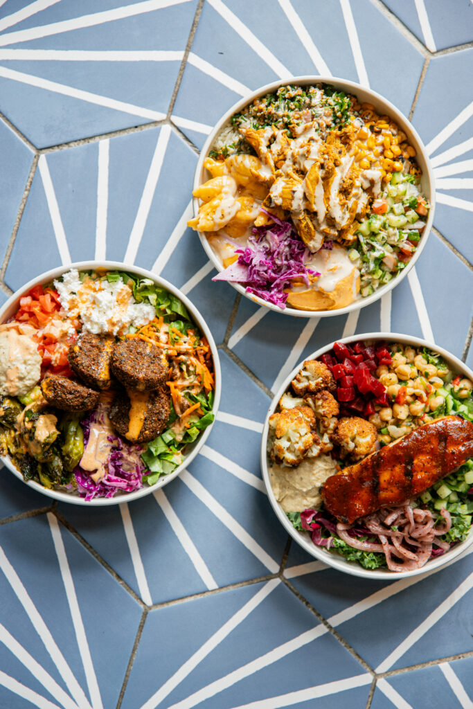 Build-your-own bowls food photography