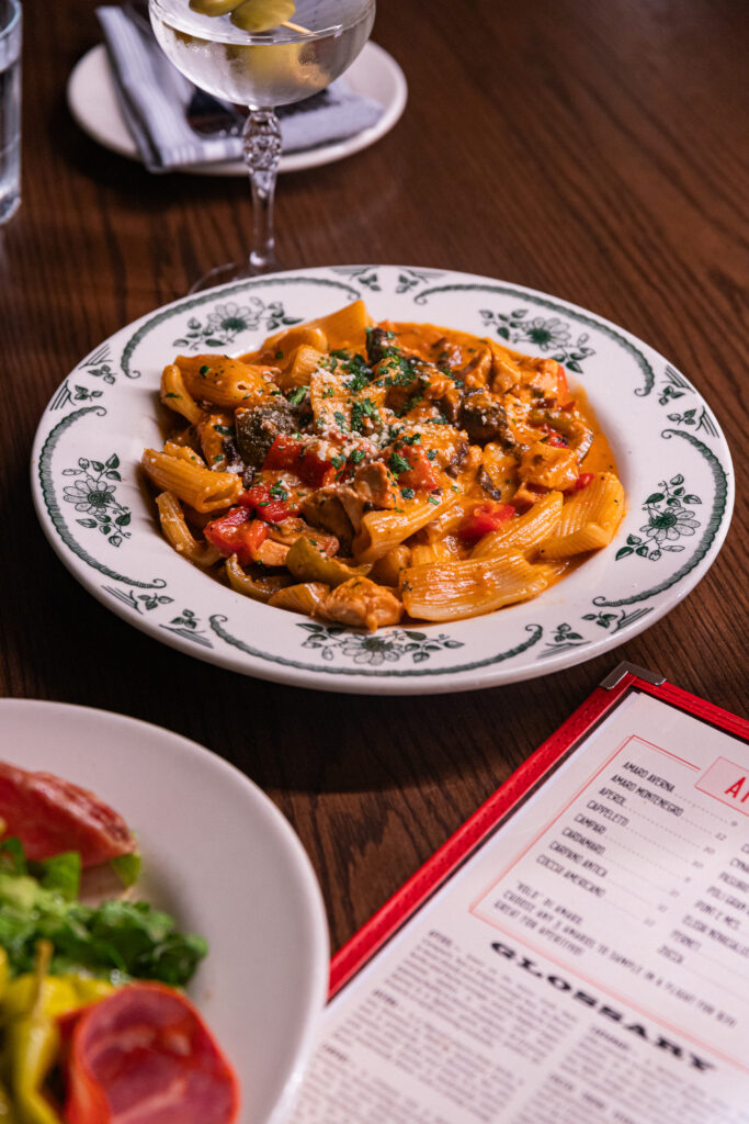 Chicken riggies dish photographed for Little Mama’s Italian